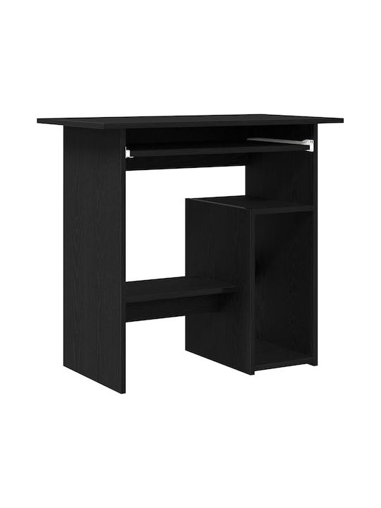 Γραφείο Ξύλινο Μαύρο Δρυς 80x45x74εκ.