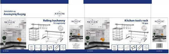10-елементен кухненски релс Metlex Mx-4540 сребрист