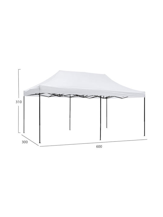 HomeMarkt Πτυσσόμενο Κιόσκι Κήπου Matthew Λευκό 3x6m HomeMarkt Πτυσσόμενο Κιόσκι Κήπου Matthew Λευκό 3x6m