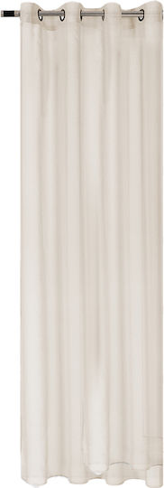 Easy Home Curtain With Grommets Marimba Ecru 140x260cm
