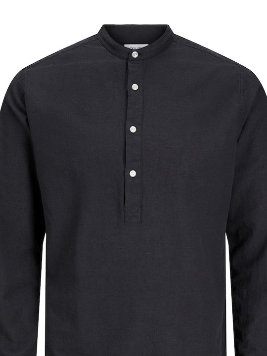 Jack & Jones Leinen Hemd Schwarz