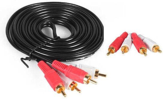 Cablu 2x RCA de sex masculin - 2x RCA de sex masculin 3m