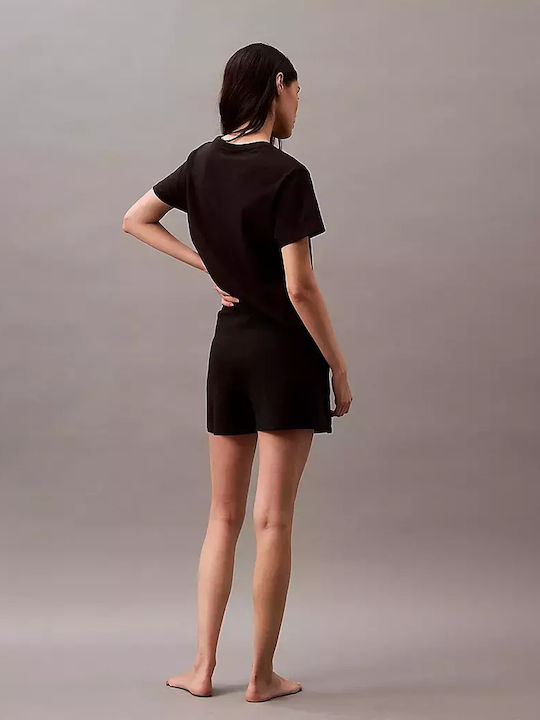 Calvin Klein Χειμερινό Γυναικείο Σορτς Πιτζάμας Μαύρο