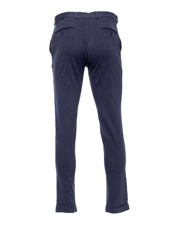 Pantaloni Barbati Chino Elastic Slim Fit Albastru