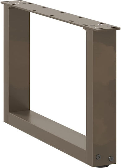 vidaXL Metallic Furniture Leg 2 Pieces Suitable for Table / Coffee Table 50x30cm Anthracite Brown