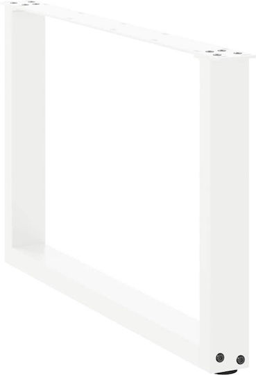 vidaXL Metallic Furniture Leg 2 Pieces Suitable for Table / Coffee Table 60x42cm White