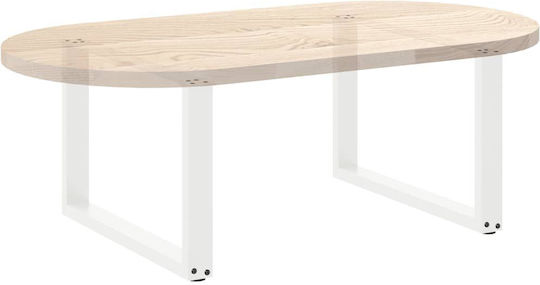 vidaXL Metallic Furniture Leg 2 Pieces Suitable for Table / Coffee Table 60x42cm White