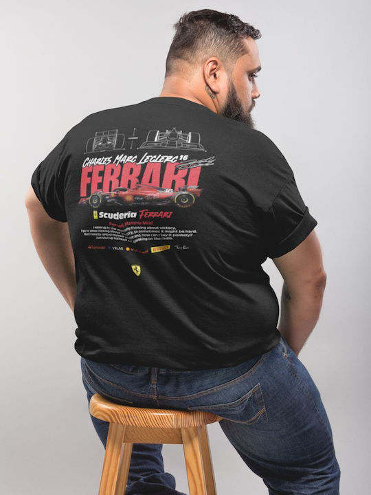 Leclerc X Ferrari Plus Size T-shirt Black