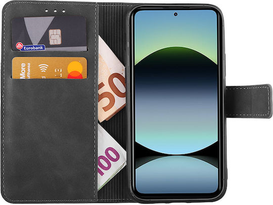 Lime Book Δερματίνης / Σιλικόνης / Δερμάτινο Γκρι (Redmi Note 14 5G)