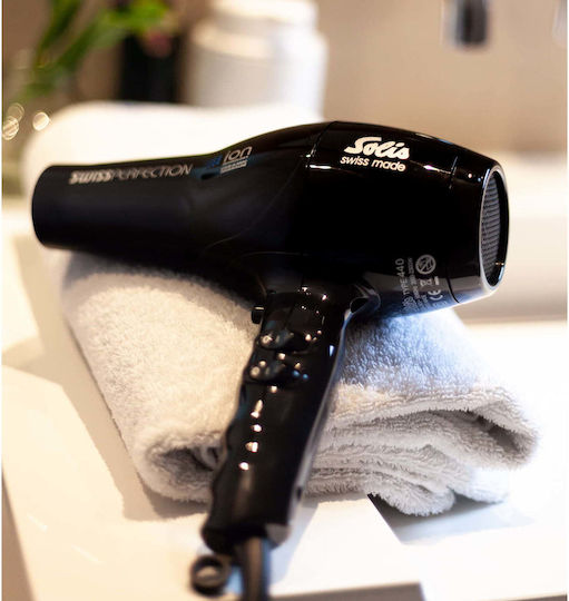 Solis Perfection Ionic Professionell Haartrockner mit Diffusor 2300W Black