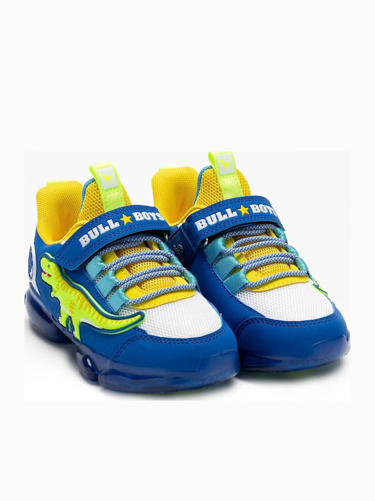 Παιδικά Sneakers με Σκρατς & Φωτάκια Μπλε