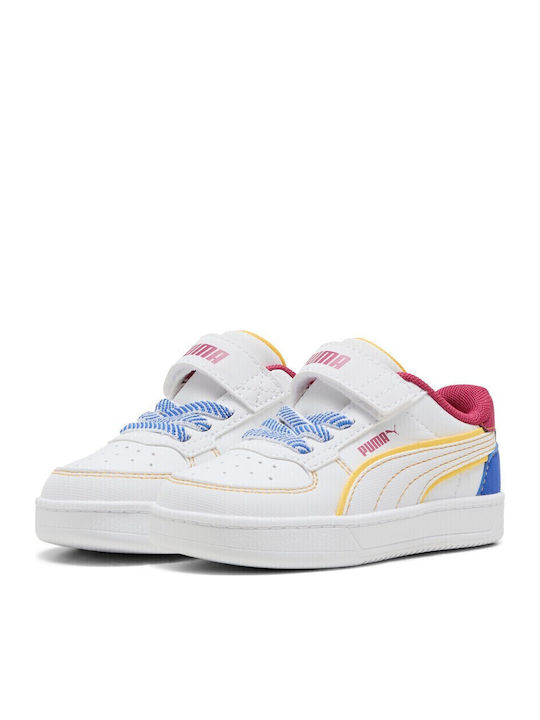 Caven 2.0 Kids Sports Shoes Running With Hoop & Loop Closure White