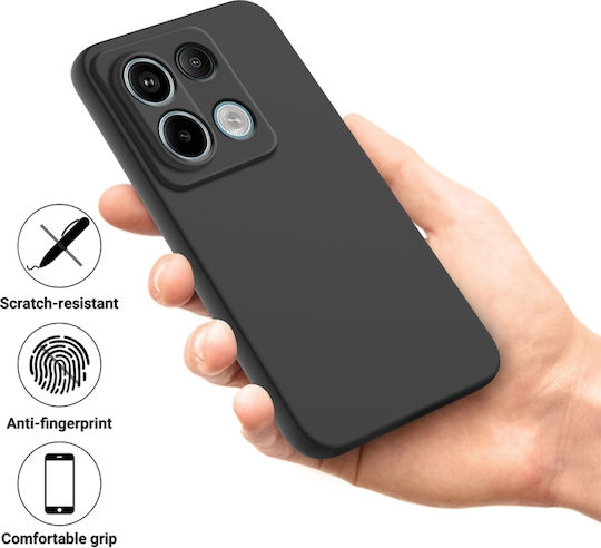Silicone Back Cover Soft 2.0mm Touch Matte Red Redmi Note 14 Pro Poco X7