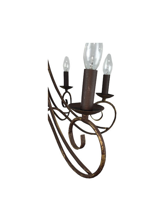 Epiplo-Fos Gold Ceiling Light with E14 Socket 53x53x85cm