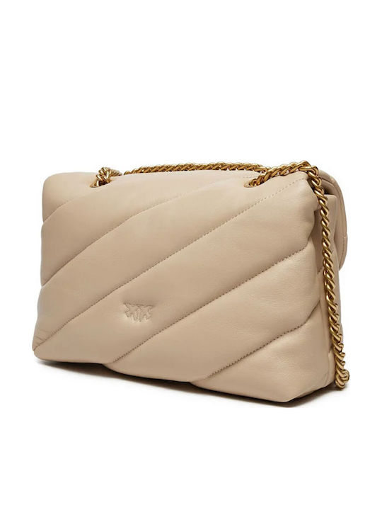 Love Puff Baby Leather Women's Bag Shoulder Beige