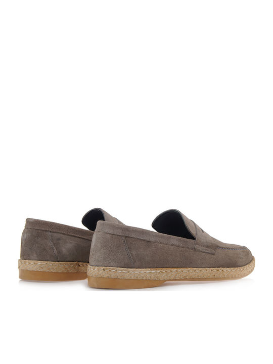 Suede Ανδρικά Loafers σε Γκρι Χρώμα