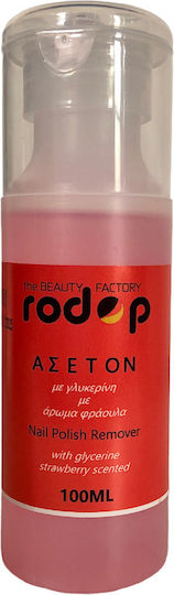 Rodop Beauty Factory Acetone Glycerin Strawberry Scent Nail Polish Remover 100ml