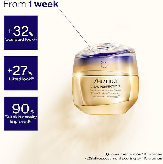 Shiseido Vital Perfection Concentrat Suprem Cremă Anti-îmbătrânire de Față cu Colagen 50ml