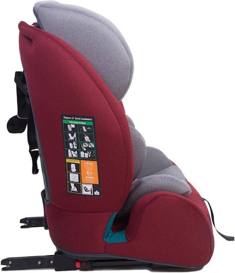 U-Grow Καθισματάκι Αυτοκινήτου i-Size με Isofix Κόκκινο 9-36 kg