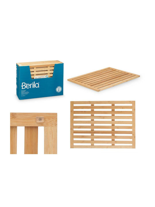 Berilo Bath Mat Wooden Natural 45x62cm