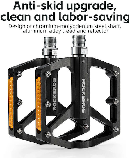 Rockbros Flat Bicycle Pedals Gray
