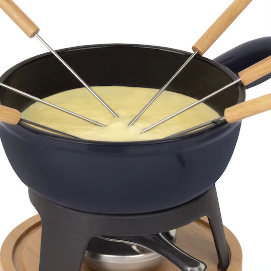 HKoenig Mont Joux Vas pentru Fondue Electric Din fonta Albastru