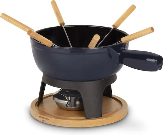 HKoenig Mont Joux Vas pentru Fondue Electric Din fonta Albastru
