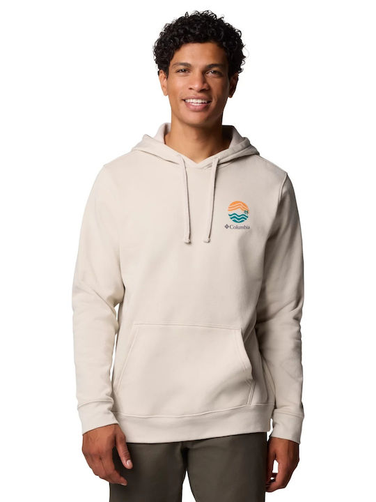 Columbia Trek Graphic Sweatshirt with Hood Beige