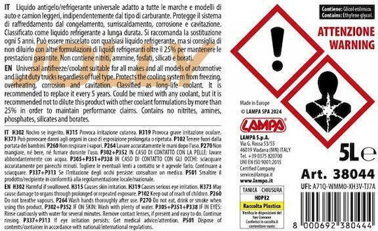 Lampa Ready for Use Engine Coolant for Car G11 / G12+ / G12++ / G13 -25°C 5lt