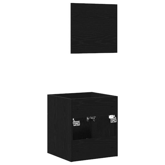vidaXL Waschtisch ohne Waschbecken mit Spiegel L41xB38.5xH46cm Black Oak