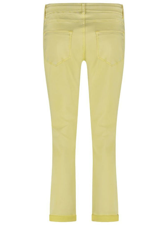 Damen Stoff Hose Gelb
