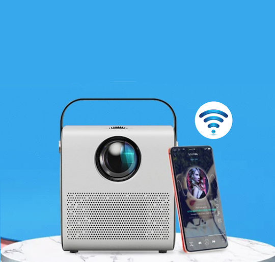 Linomag Mini Projector LCD HD Λάμπας LED με Wi-Fi και Ενσωματωμένα Ηχεία