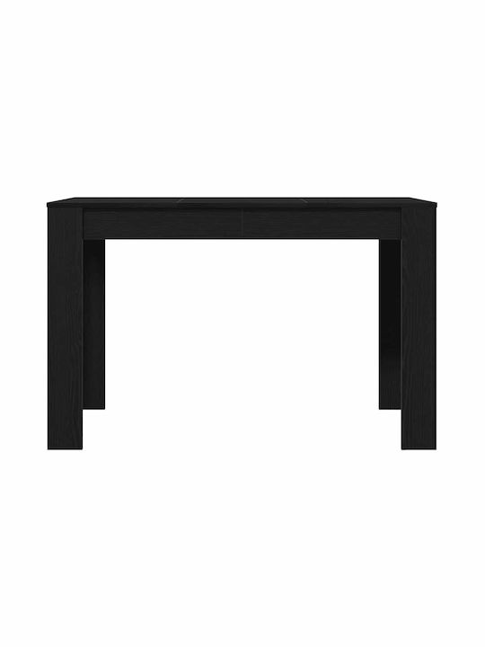 Table Dining Room Wooden Black Velvet-Black Metal 120x60x76cm