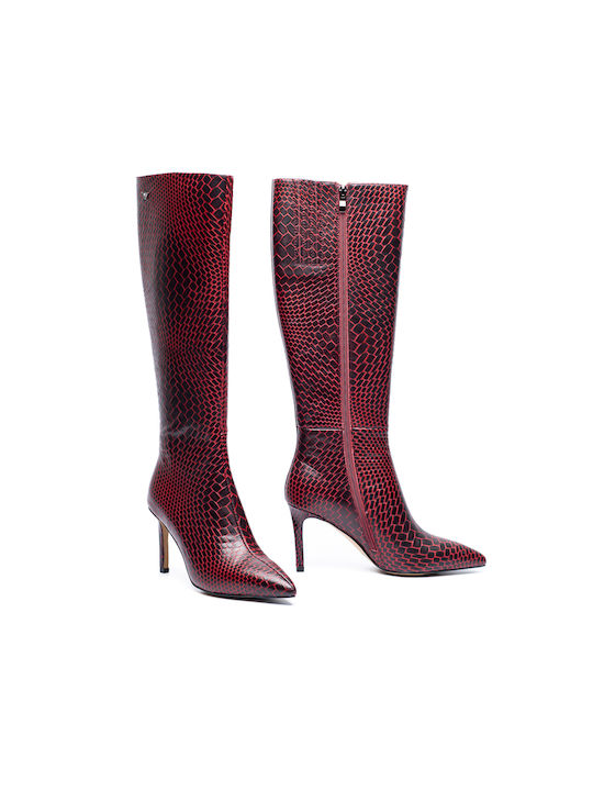 High Women's Boots Burgundy