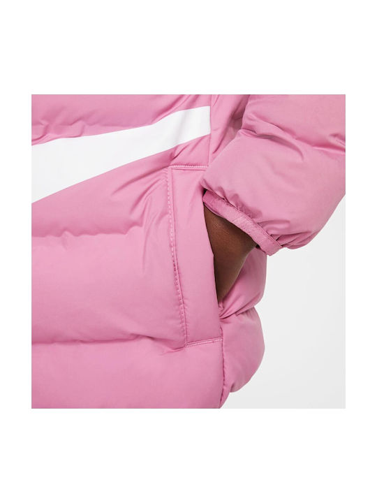 Kids' Sports Jacket with Lining Pink Swoosh