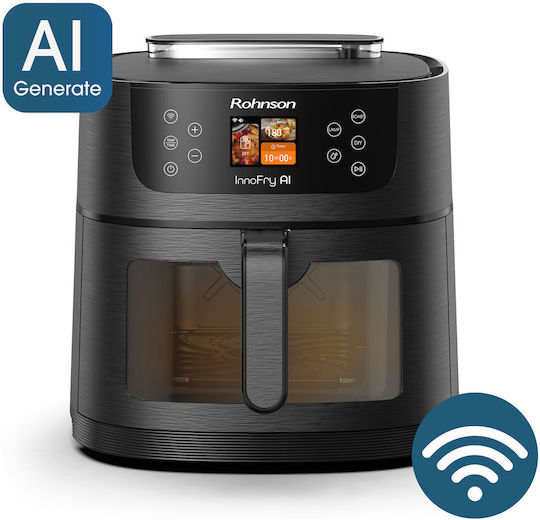 Rohnson Air Fryer with Wi-Fi 8lt Black R-2884 AI