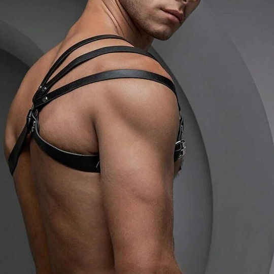 SMD Centurion, Strap Harness from Vegan Leather BDSM Accessory in Black Color