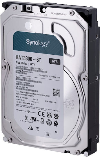 Synology Plus 6TB HDD Hard Drive 3.5" SATA III 5400rpm for NAS HAT3300-6T