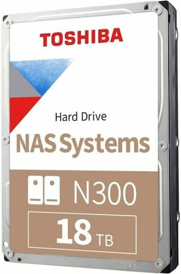 Toshiba N300 Bulk 18TB HDD Hard Disk 3.5" SATA III 7200rpm cu 128MB Cache pentru NAS HDWG51JUZSVA