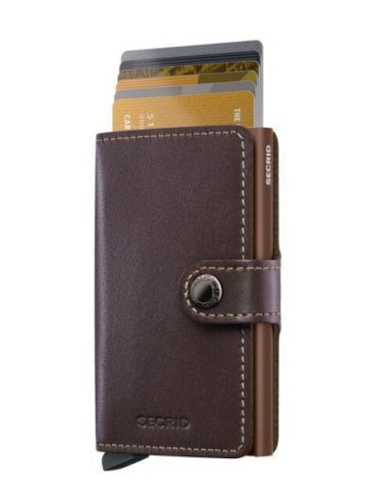 Secrid Miniwallet Leder Herren Geldbörse Klassisch mit RFID Braun