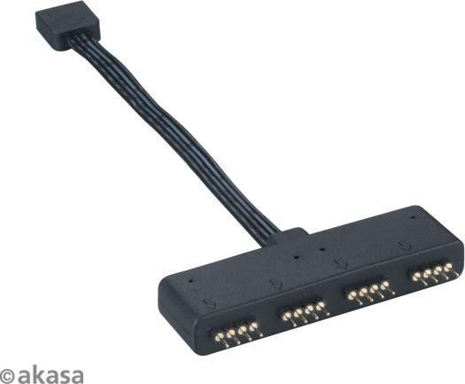 Akasa LED-Verteiler/Verlängerungskabel AK-CBLD02-10Schwarz