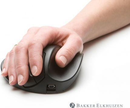 Bakker Elkhuizen HandShoeMouse Righthanded Small USB Wireless Ασύρματο Εργονομικό Ποντίκι Μαύρο