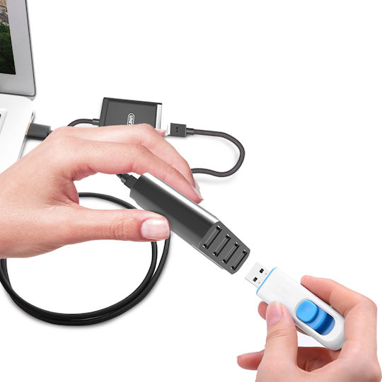 Unitek RJ45 Hub 4 Θυρών USB 2.0 με σύνδεση USB-A / Ethernet