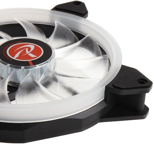 Raijintek IRIS 14 Rainbow Case Fan 140mm (1500rpm / 61cfm) with RGB Lighting and 4-Pin PWM Connection 2pcs