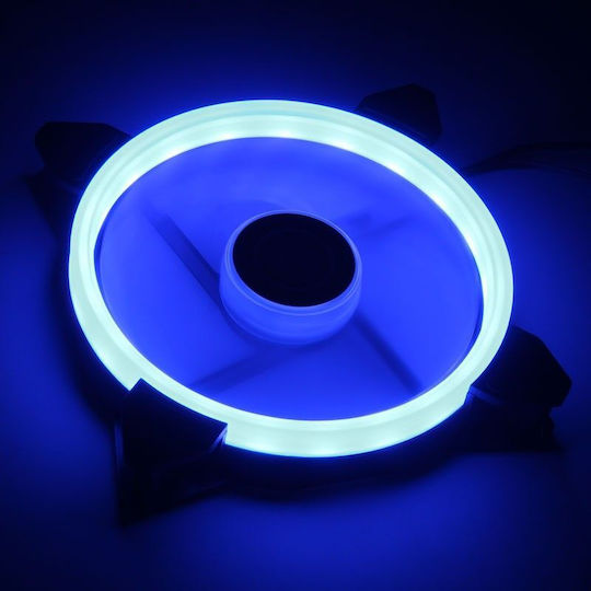 Raijintek IRIS 14 Rainbow Case Fan 140mm (1500rpm / 61cfm) with RGB Lighting and 4-Pin PWM Connection 2pcs