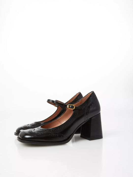 Pumps mit Riemchen Schwarz