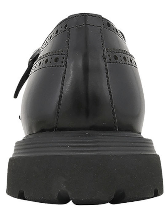 Leder Herren Oxfords Schwarz
