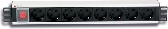 Techly Power PDU 19" 1.5U 8x Schuko 3m I-case Strip-18sh 1237051 766623210157 Prelungitor electric