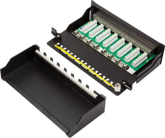 LogiLink Patch Panel Shielded για Rack 1U 8 Θυρών cat6a Μαύρο