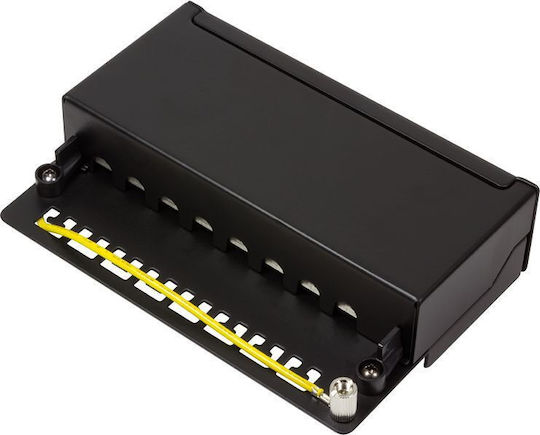 LogiLink Patch Panel Shielded για Rack 1U 8 Θυρών cat6a Μαύρο